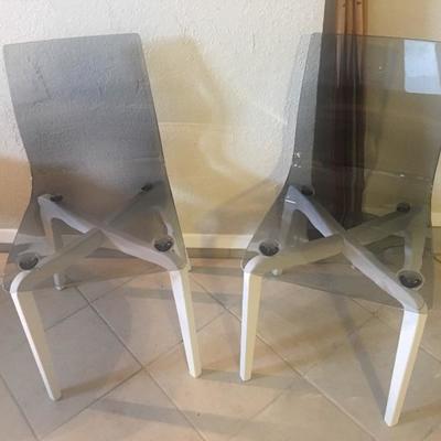 Very sleek modern style chairs by "Domitalia" patented made in Italy