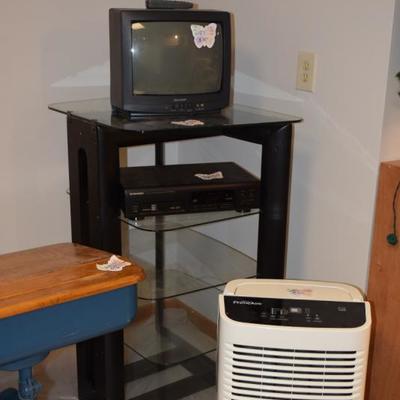 TV, Stand, & Electronic VHS Player