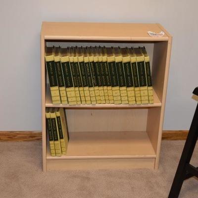 Shelf Unit & World Book Encyclopedias