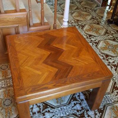 Solid Oak wood inlaid pattern end table or all-purpose table........$85.00