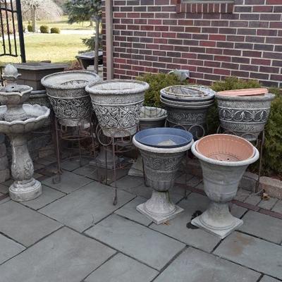 Birdbath, Large Outdoor Vases & Stands