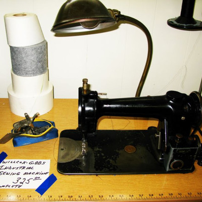 Willcox & Gibbs Industrial sewing machine and accessories.   BUY IT NOW  $ 325.00
