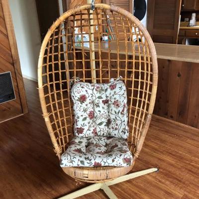 Wicker retro hanging set with stand 