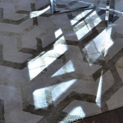 Geometric rug from Mitchel Gold, approx. 8' X 10'