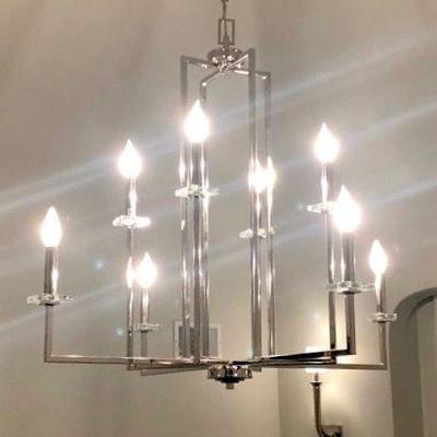 Modern 8-light chandelier