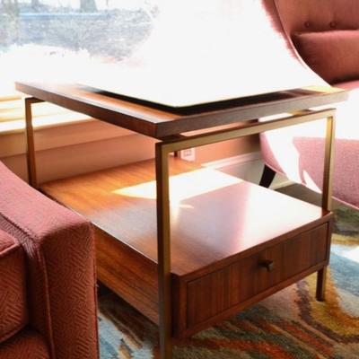 Mitchell Gold Van Dyke side table with drawer