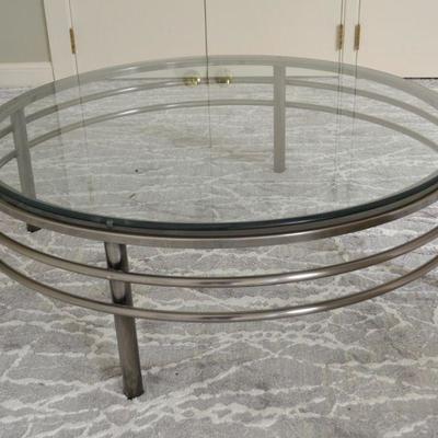 Glass top coffee table