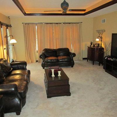 Broyhill leather sofa and love seat