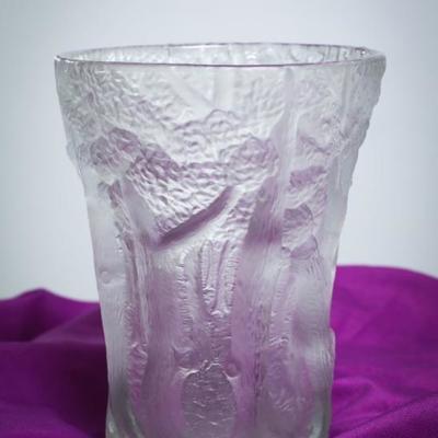 Art deco frosted glass vase