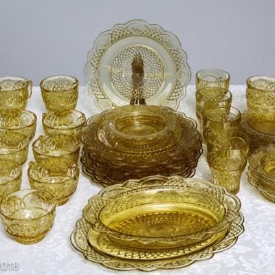 Depression Amber glassware