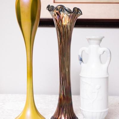 Ceramic and glass vases