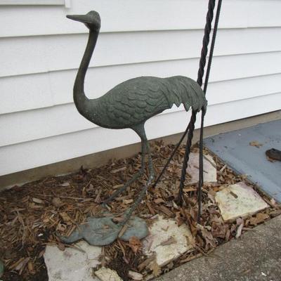 yard art heron