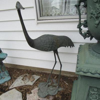 yard art heron