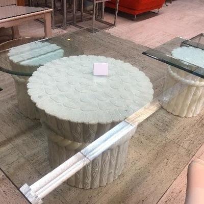 Designer Glass Top Tables from Italy 