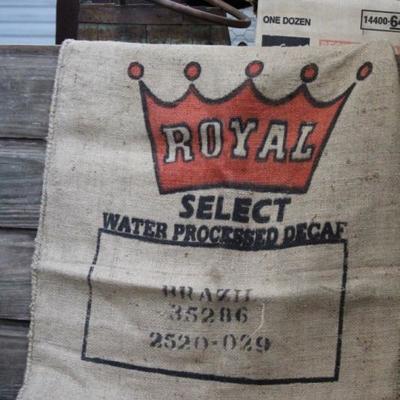 Royal Coffee Burlap Bag