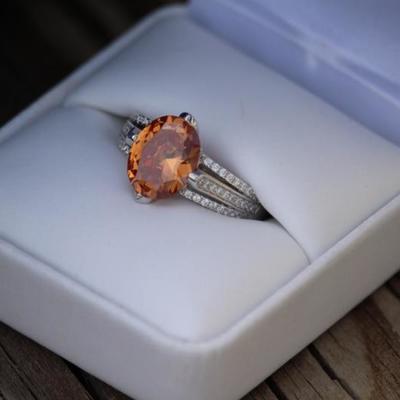 Sterling Citrine Ring