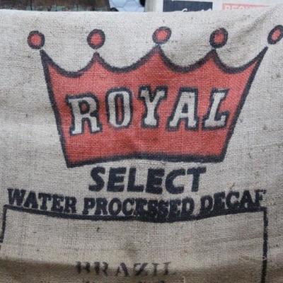Royal Coffee Burlap Bag