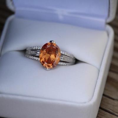 Sterling Citrine Ring