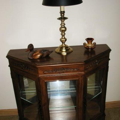 small display curio cabinet   BUY IT NOW  $ 65.00