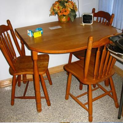 mAPLE TABLE AND CHAIR SET   buy it now  4 135.00