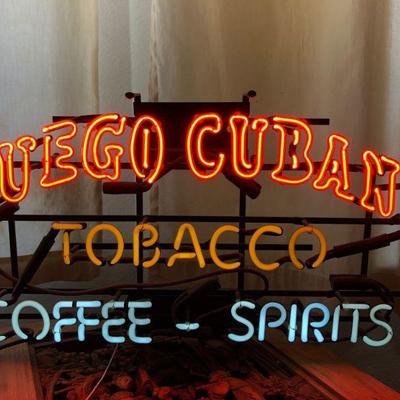 Fuego Cubano Tobacco Neon Sign 