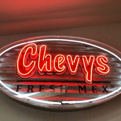 Huge Chevys Neon Sign 