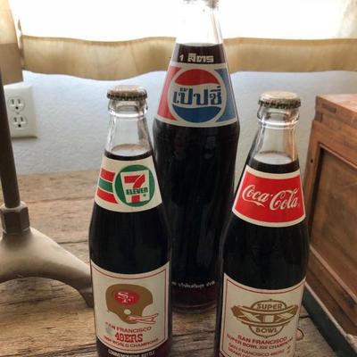 Collectible Soda Bottles with Contents