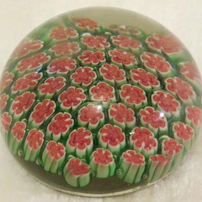 Antique and/or Collectible Estate Sale Item. Millefiori paperweight. Italian