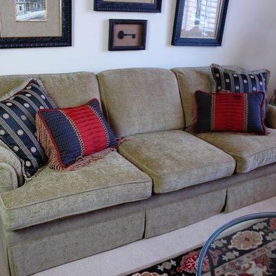 Ethan Allen beige Couch and loveseat.  Couch 88