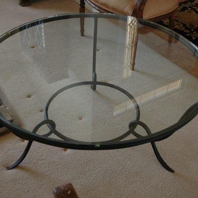 Arhaus Glass Top Rope coffee table 38