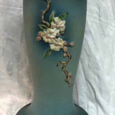 Roseville Pottery Apple Blossom Blue Pedestal for 8