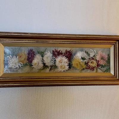 C1900 Yardlong floral oil painting