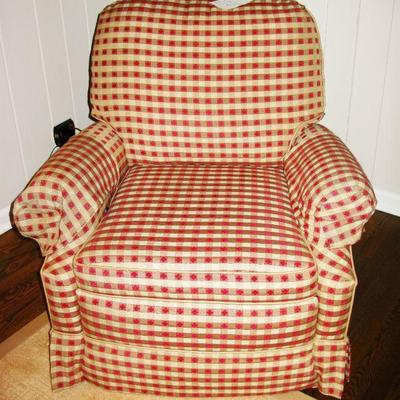 red plaid recliner   BUY IT NOW  $ 125.00