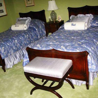 Mahogany twin beds   BUY IT NOW $ 55.00 EACH 