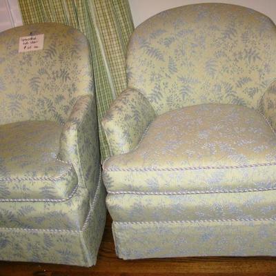 Soft color fabric chairs   BUY IT NOW $ 65.00 EACH