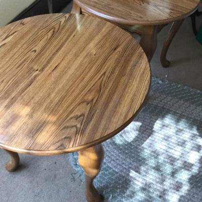 Pair of Round Side Tables