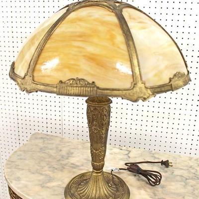  ANTIQUE Slag Glass Lamp

Located Inside â€“ Auction Estimate $200-$400 