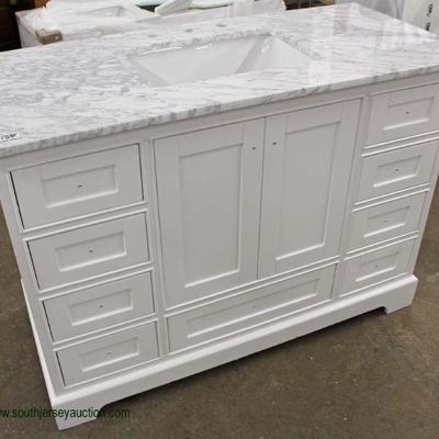  NEW Contemporary Marble Top White Base Bathroom Vanity

Located Inside â€“ Auction Estimate $200-$400 