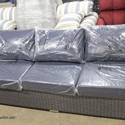  NEW Contemporary Resin Wicker Style Sofa

Located Inside â€“ Auction Estimate $200-$400 