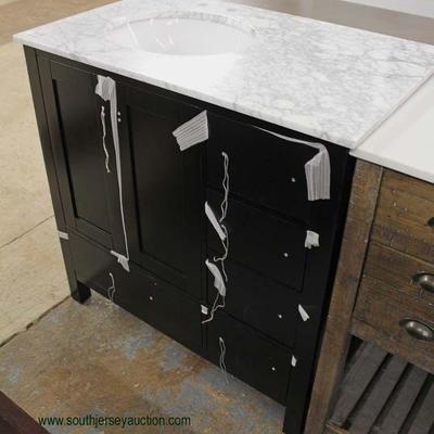  New Contemporary Marble Top Black Base Bathroom Vanity

Located Inside â€“ Auction Estimate $200-$400 