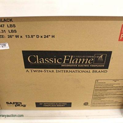  NEW Contemporary â€œClassic Flameâ€ Console with Fireplace Place Insert

Located Inside â€“ Auction Estimate $200-$400 
