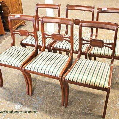  7 Piece Mahogany Dining Room Table with 6 Chairs 