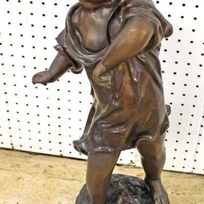  Bronze Cherub Statue â€œPebble Throwerâ€ A. Moreau

Located Inside â€“ Auction Estimate $200-$400 