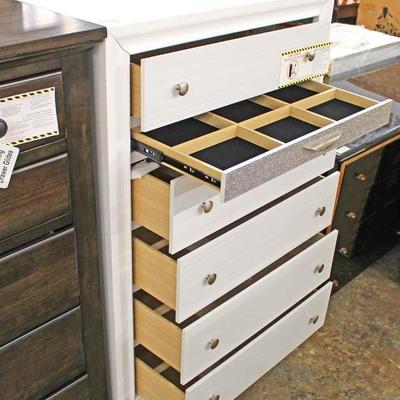 NEW 5 Drawer Barn Wood Style Contemporary High Chest 