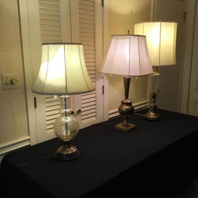 Brass Lamps - 3 Lamps