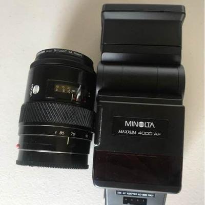 Minolta Lens and Photoflash Camera Attachments