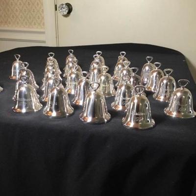 Christmas Bells Silver Plated