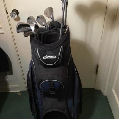 Golf Bag Ogio Blue and Clubs