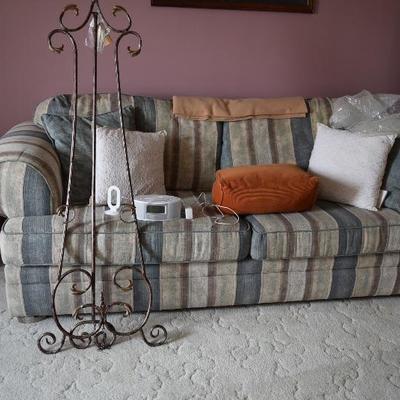 Sofa, Pillows, & Decor