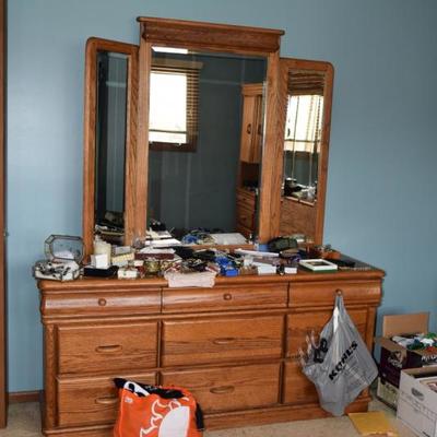 Dresser with Mirror & Decor